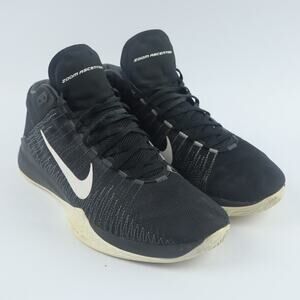 Nike Zoom Ascention Basketball Shoes Synthetic Fabric Black Mid Size 13